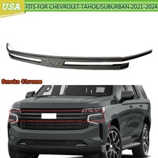 Smoke Chrome Black For 2021-24 Chevrolet Tahoe/Suburban Z71 Grille Molding Trim picture