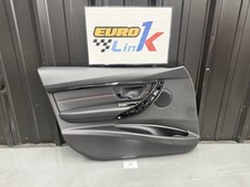 12-18 BMW F30 3 Series Front Left Driver Door Panel Sport Black w Red Stitch picture