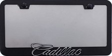 CADILLAC 3D  Chrome Script   Stainless Steel Frame picture