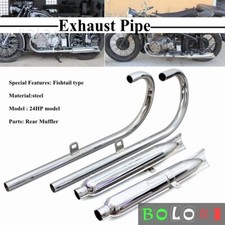 For BMW M1 M72 R71 R12 24HP Fishtail Exhaust Muffler Pipe Assembly Chrome picture