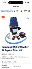 Walker Air SEP CCE CUMMINS MARINE QSB 5.9 Complete Air Filter Setup picture