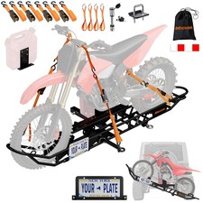 Mockins Dirt Bike Trailer Hitch Carrier with Tilting Loading Ramp picture