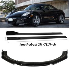 For Porsche Cayman 2006-2016 Front Bumper Lower Lip Spoiler Splitter +Side Skirt picture