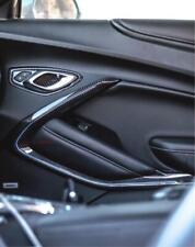 2016-2024 Camaro Real Carbon Fiber Interior Door Panel Chrome Trim Cover picture
