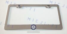 3D Mercedes Benz Emblem Stainless Steel License Plate Frame Rust Free picture