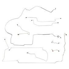 1987-93 Ford Mustang Complete Power Disc Brake Line Set Kit Lines Tube Stainless picture