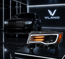 VLAND Headlights For 2011-2013 Jeep Grand Cherokee LED Sequential Lamps Pair picture