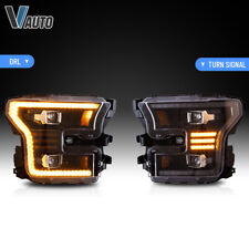 VLAND LED Headlights For Ford F150 2015-17 Projector Sequential Dynamic LED DRL picture