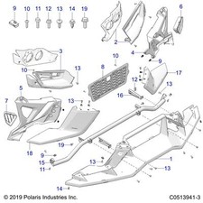 Polaris Wing, Front, Lower, Genuine OEM Part 5454386, Qty 1 picture