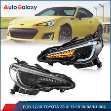 2PCS LED Headlight Sequential For 13-19 Subuaru BRZ Toyota 86 13-16 Scion FR-S picture