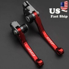 CNC Red Dirtbike Pivot Clutch Brake Lever For CRF450R 07-20 CRF250R 07-22 Pair picture