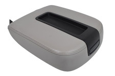 2007-2009 GMC Yukon XL 1500 Center Console Gray Leather Lid Armrest OEM picture