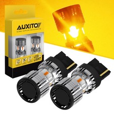 AUXITO LED Front Rear Turn Signal Light Blinker Bulbs No Hyper Flash 7440 Amber picture