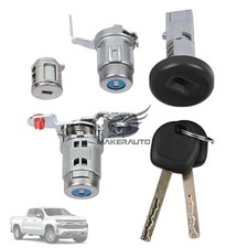 For 14-20 CHEVY SILVERADO IGNITION CYLINDER DOOR & TAILGATE GLOVE LOCK W/2 KEYS picture
