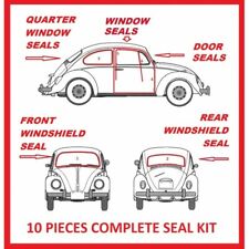 Volkswagen VW BUG Beetle 1958 - 1964 Complete Seal Kit Windows Doors 10 Pieces picture