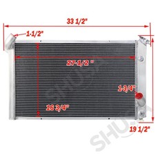 4 Row Aluminum Radiator Fit 1973-1976 75 74 Chevrolet Corvette C3 V8 5.7L 7.4L picture