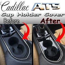 Front Cup Holder Cover Cut Out Style For The 2013-2019 Cadillac ATS picture