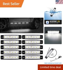 Versatile 10-Count LED Side Marker Lights with High Visibility - 12V Waterproof picture