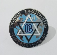 Radiator Front Badge Emblem Small Early Dodge Brothers Brass Enamel Automo #B776 picture