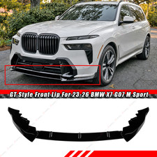 For 2023-27 BMW X7 G07 LCI M Sport GT Style Gloss Black Front Bumper Lip Spoiler picture