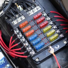 12-Way Blade Fuse Box Block Holder LED Indicator 12V 32V Car Marine Waterproof picture