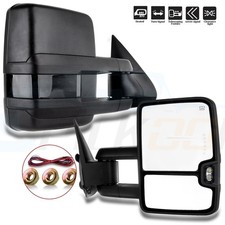 PICKOOR Pair Smoke LED Signal Power Tow Mirrors For 99-02 Chevy Silverado Sierra picture