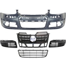 Bumper Cover Kit For 05-10 Volkswagen Jetta with Fog Light Cover Grille Front picture