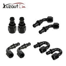 2/4/8PCS 4AN 6AN 8AN 10AN 12AN Push on Lock Hose Fitting End 0 45 90 180 Degree picture