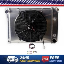 Alum 3 Row Radiator+Shroud Fan For Chevy Nova 1968-74 Oldsmobile Cutlass 1980-87 picture