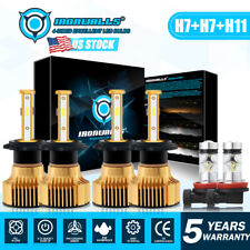 6PCS 4-sides H7 H7 H11 LED Headlight Bulbs High Low Beam Fog Light Bulbs 6000K picture