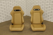 99-05 Mazda MX-5 Miata Aftermarket Leather Seats Set Tan picture