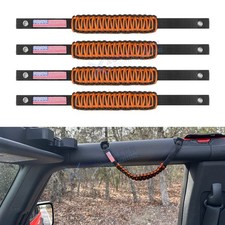 Front & Rear Roll Bar Grab Handles For Ford Bronco 21-25 w/USA Flag Style Orange picture