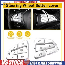 Silver Steering Wheel Button sticker covers For Mercedes Benz GLS 16-19 1-10Set picture
