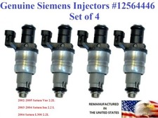Genuine Siemens Injectors #12564446 Set of 4 for 2003-2004 Saturn Ion 2.2 L  picture
