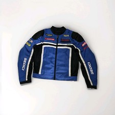 Sedici Motorcycle Riding Jacket Men’s XL Blue Black Protective Padded picture
