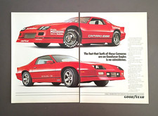 1986 Chevy Camaro Iroc Z 28 Fuel Injected 2 Page original magazine auto ad print picture