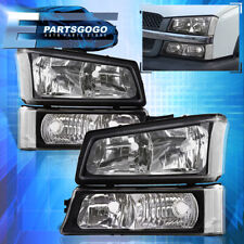For 03-06 Chevy Silverado Black Replacement Head Lights + Signal Bumper Lamps picture