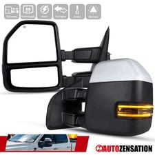 Fit 2017-2019 Ford F250 F350 Extend Power Heat Towing Mirrors+Blind Spot Signal picture