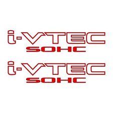 [#33] 2x RED i-VTEC SOHC Vinyl Decal Stickers Emblem Honda Acura ivtec picture