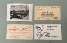 Vintage George Barris Bill Hines King Of Kustoms King Of Lead Business Cards picture