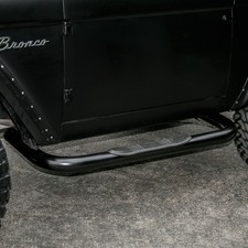 Aries 3in Round Semi Gloss Black Nerf Bars Steps Running Boards for 66-72 Bronco picture