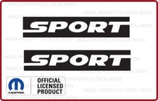 2x 07 - 18 Jeep Wrangler fender SPORT JK side decals stickers Gloss Black SJ5K5 picture