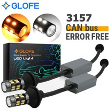 2X 3157/4114K Error-Free Switchback LED White Amber Turn Signal/DRL Light Bulbs picture
