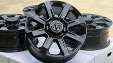 20x8 Dodge Ram 2500 3500 Replica Wheels 8x6.5 +50 OE Premium Black set of 4 rims picture