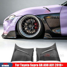 Real Carbon Side Fender Duct Panel Vent Covers For Toyota Supra GR A90 A91 19-26 picture