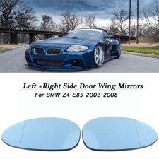 Left+Right Side Wing Heated Mirror Glass Blue For BMW E85 Z4 2002–2008 M Coupe picture