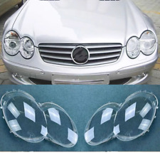 1 pair Headlight Shell Lens Cover +Glue For Benz W230/R230 SL500 SL600 2003-08 picture