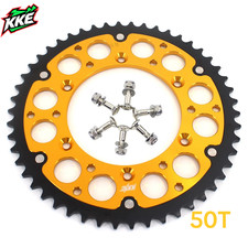 KKE 50T Rear Sprocket Gold for Suzuki RMZ250 RMZ450 DRZ400SM 05-25 RM125 RM250 picture