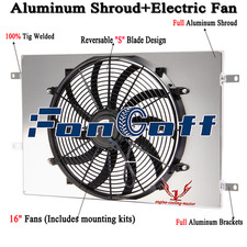 For 1993-2002 Chevy Camaro Pontiac Firebird Aluminum Shroud Electric Fan Fongoff picture