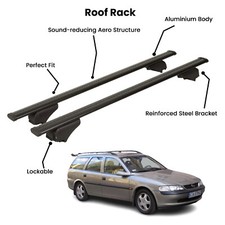 2 Pcs Black Cross Bars for  OPEL VECTRA SW 1996-2002 picture